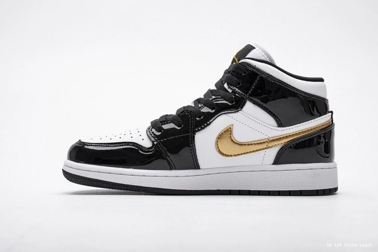 Mid Jordan Gold 1   852542-007 Patent Black White 0322